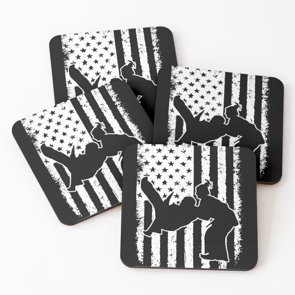 Item preview, Judo USA Flag Black White designed and sold by LucianaShop.