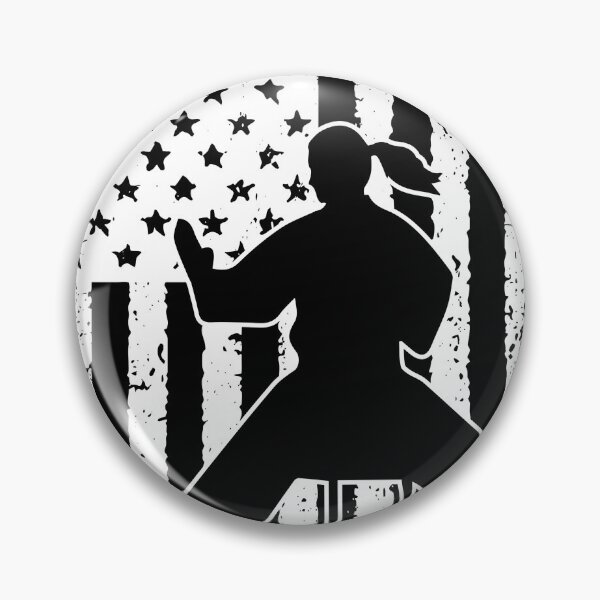 Item preview, Karate USA Flag Black White designed and sold by LucianaShop.
