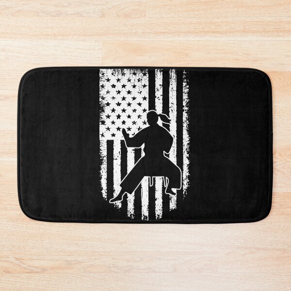 Item preview, Karate USA Flag Black White designed and sold by LucianaShop.