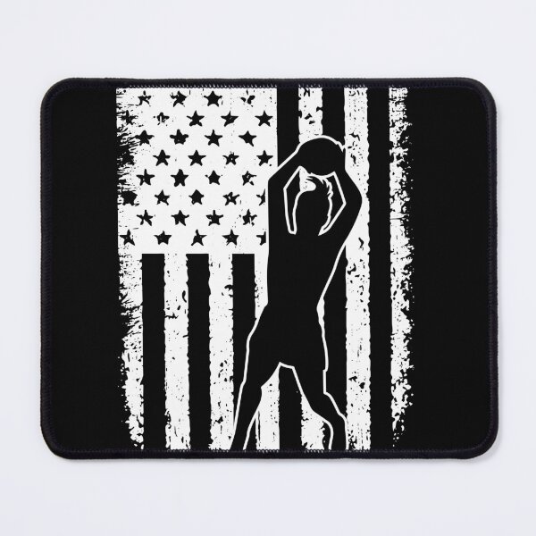 Item preview, Netball USA Flag Black White designed and sold by LucianaShop.