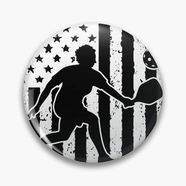 Item preview, Pickleball USA Flag Black White designed and sold by LucianaShop.