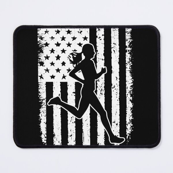 Item preview, Running USA Flag Black White designed and sold by LucianaShop.