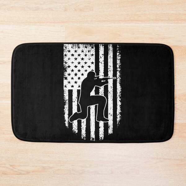 Item preview, Shooting USA Flag Black White designed and sold by LucianaShop.