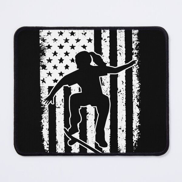 Item preview, Skateboarding USA Flag Black White designed and sold by LucianaShop.