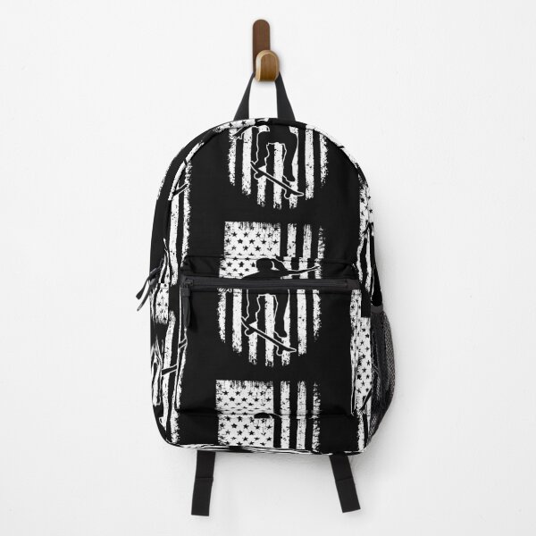 Item preview, Skateboarding USA Flag Black White designed and sold by LucianaShop.