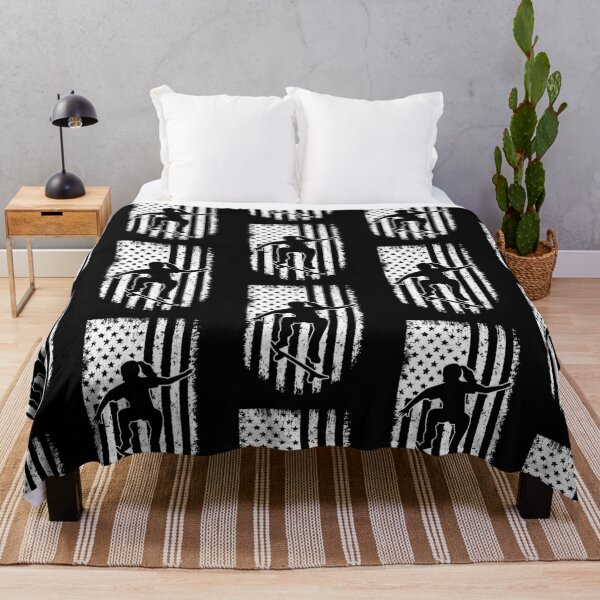Item preview, Skateboarding USA Flag Black White designed and sold by LucianaShop.
