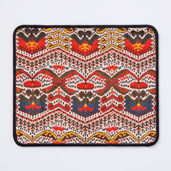 Item preview, Bright sunny colors of Uzbek ikat atlas al    designed and sold by EVintageGallery.
