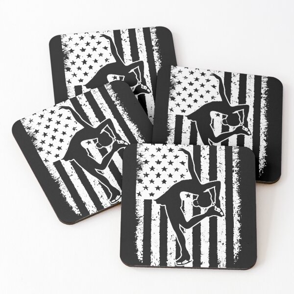 Item preview, Skating USA Flag Black White designed and sold by LucianaShop.