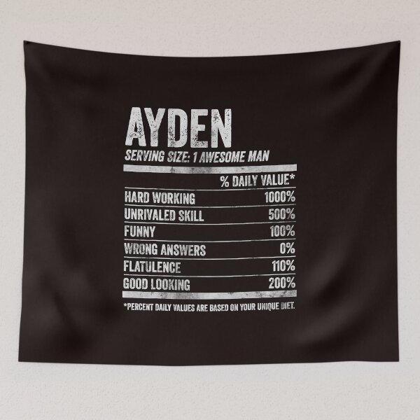 Item preview, Mens Ayden Nutrition Personalized Name Shirt Funny Name Facts T-Shirt designed and sold by King7778.