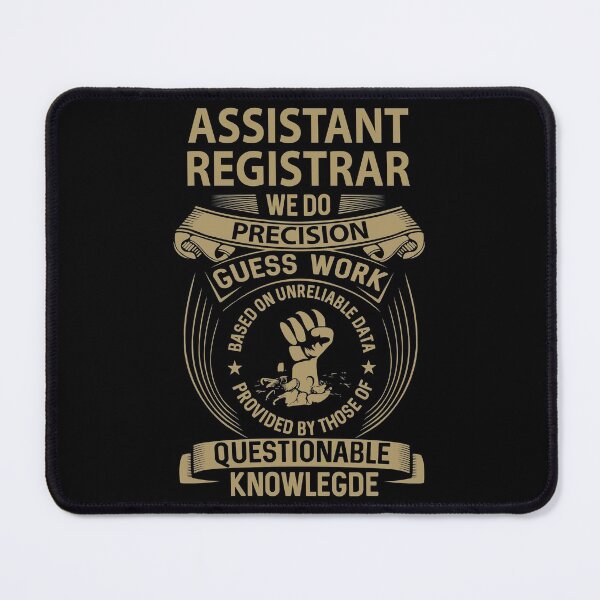 Artikelvorschau, Assistant Registrar T-Shirt - We Do Precision Job Gift Item Tee entworfen und verkauft von smueller39.
