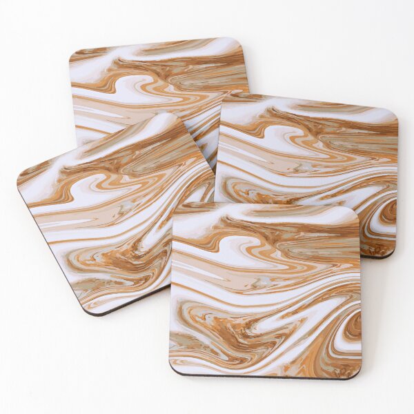 Item preview, Abstract Brown Liquid Marble Art designed and sold by Craft DartCO.