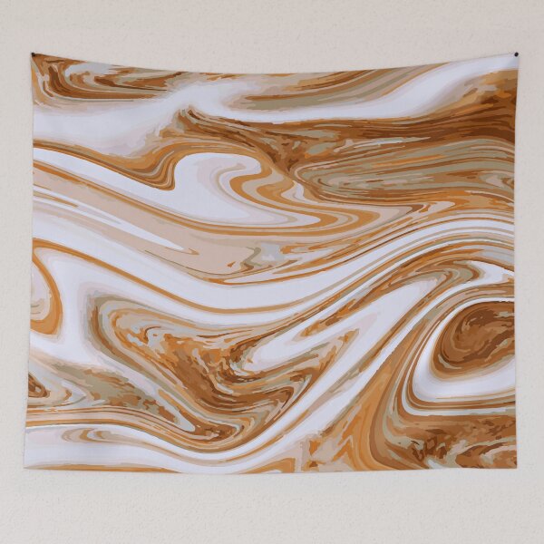 Item preview, Abstract Brown Liquid Marble Art designed and sold by Craft DartCO.