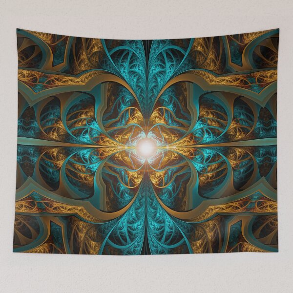 Item preview, Abstract Eye of the Eagle in Fractal Amber Waves designed and sold by San Jaya Prime.