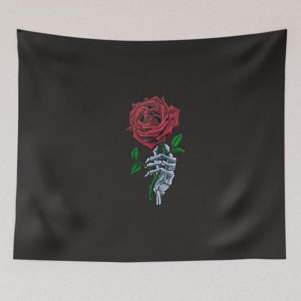 Item preview, Skeleton Hand Red Rose Flower designed and sold by pat0gk.