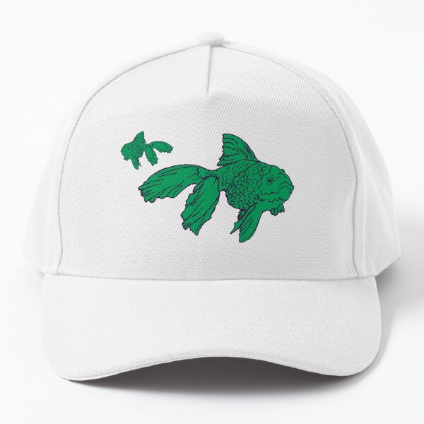 Goldfish pattern in green Baseball Cap