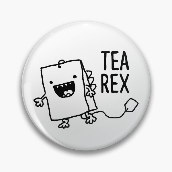 Item preview, Tea Rex Tea Bag Funny Pun Cartoon designed and sold by SunnyStreet.