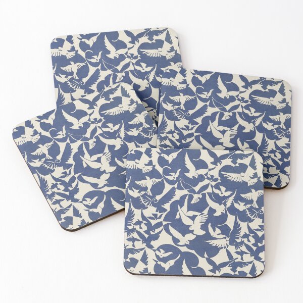 Item preview, Pigeons in white and blue pattern Rijksmuseum designed and sold by angelisart.