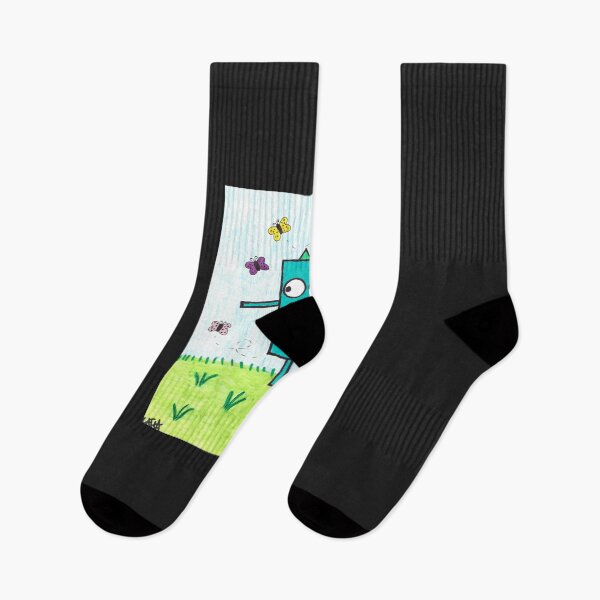 Aperçu de l'œuvre Dizzy Dino aime les papillons Sticker créée et vendue par NicoKlauke.