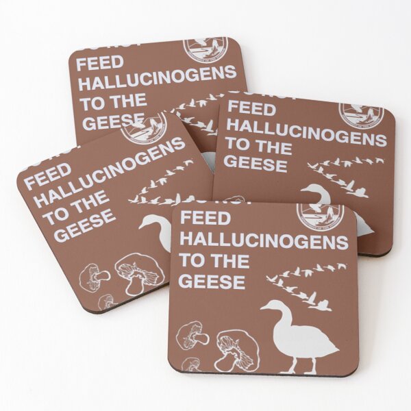 Item preview, Do Not Feed Hallucinogens to the Geese Sticker designed and sold by NicoKlauke.