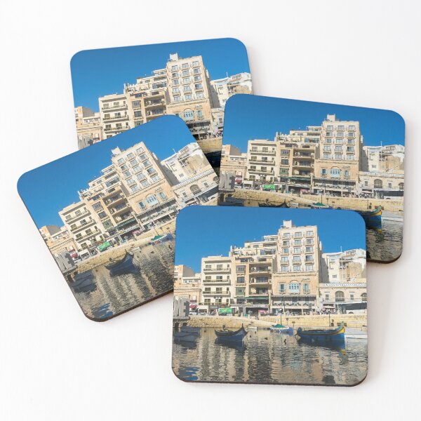 Item preview, Saint Julians Paceville Harbour Sun and Shade - Mediterranean Colors in Malta designed and sold by Georgia Mizuleva.