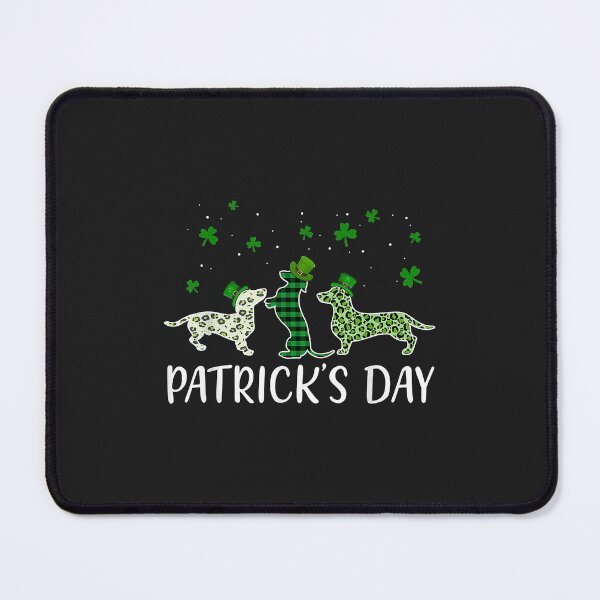 Item preview, Dachshund St Patrick's Day Plaid Leopard Shamrock Dog Lover designed and sold by virnmjan.