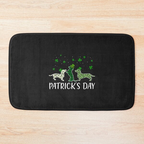 Item preview, Dachshund St Patrick's Day Plaid Leopard Shamrock Dog Lover designed and sold by virnmjan.