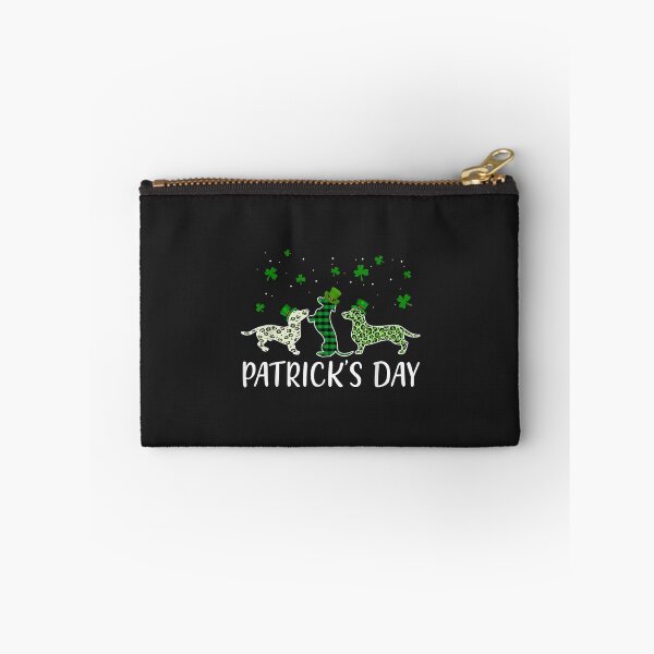 Item preview, Dachshund St Patrick's Day Plaid Leopard Shamrock Dog Lover designed and sold by virnmjan.
