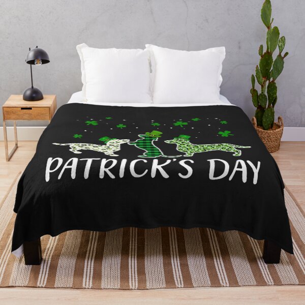 Item preview, Dachshund St Patrick's Day Plaid Leopard Shamrock Dog Lover designed and sold by virnmjan.