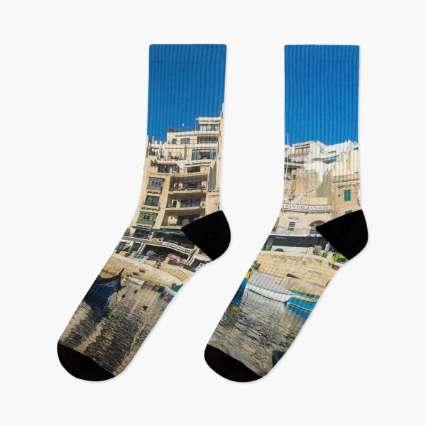 Item preview, Saint Julians Paceville Harbour Sun and Shade - Mediterranean Colors in Malta designed and sold by Georgia Mizuleva.