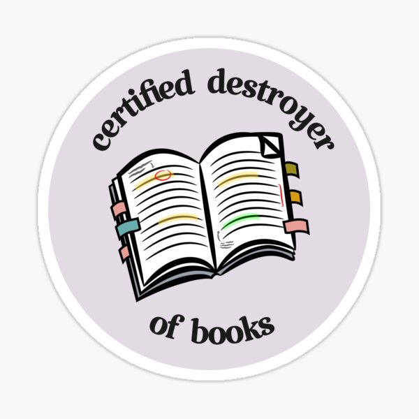 Item preview, certified destroyer of books designed and sold by indiebookster.
