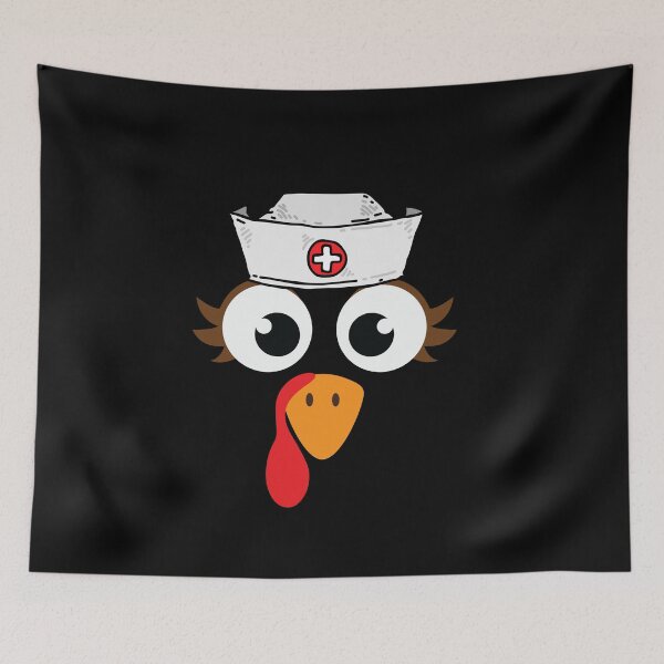 Item preview, Thanksgiving Turkey Face, With Hat Nurse Family Costume Thanksgiving Gifts designed and sold by Gifts-Trend.