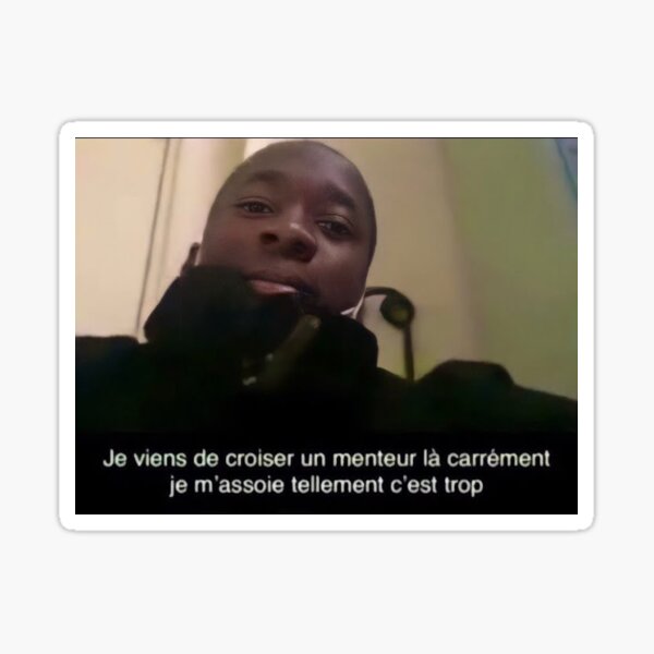 Sticker « Je viens de croiser un menteur là carrément je m