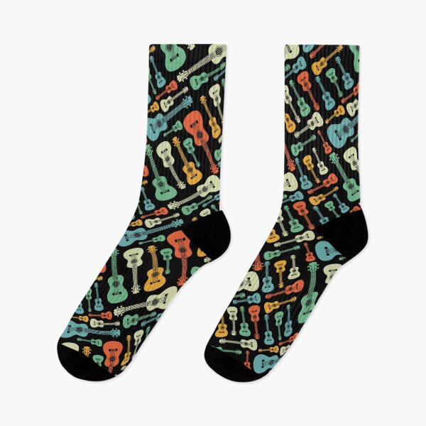 Item preview, Ukulele Seamless Pattern Retro Theme designed and sold by nightsworthy.