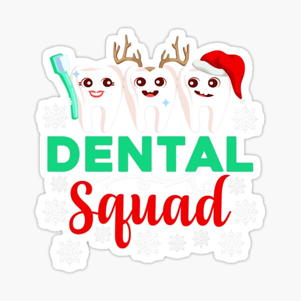 Aperçu de l'œuvre Dental Squad Dents Mignonnes Santa Hat Rennes Dentiste Hommes Femmes créée et vendue par CeciliaGallaway.