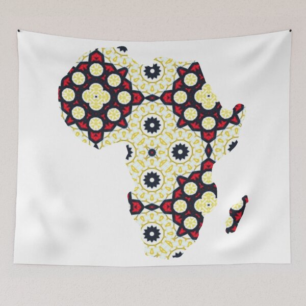 Item preview, African Continent with Ankara Print -  Colorful Patterns. designed and sold by NaniniDesigns.