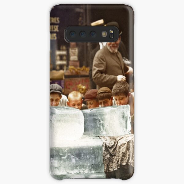 Licking blocks of ice during heat wave in New York, July, 1911 Samsung Galaxy Snap Case