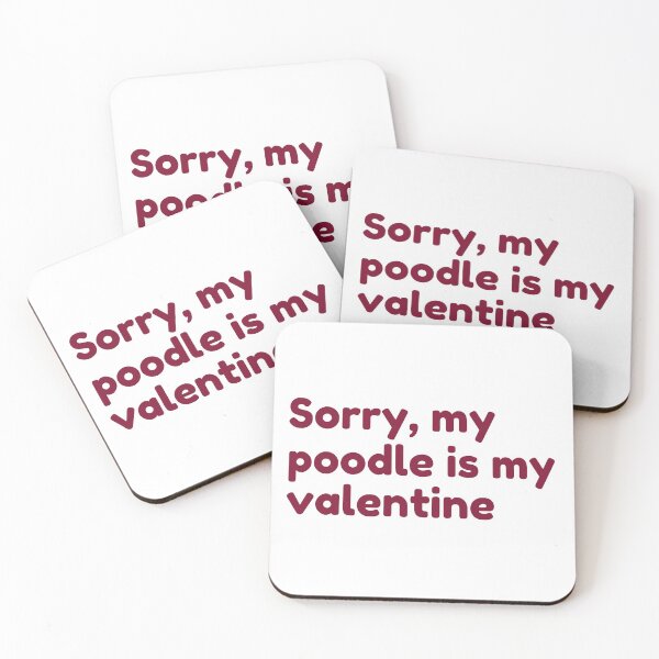 Item preview, My poodle is my valentine - poodle puns designed and sold by Paperfly Studio.