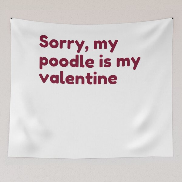Item preview, My poodle is my valentine - poodle puns designed and sold by Paperfly Studio.