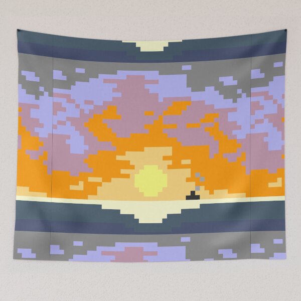 Item preview, Sunset at the Sea - Pixel Art designed and sold by gambarin-art.