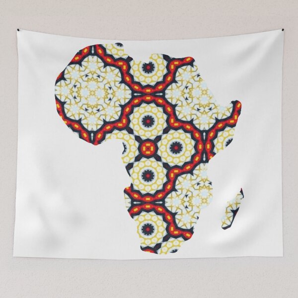 Item preview, African Continent with Ankara Print -  Colorful Patterns. designed and sold by NaniniDesigns.