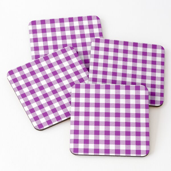 Item preview, Gingham Plaid Purple White designed and sold by AlteredAtelier.