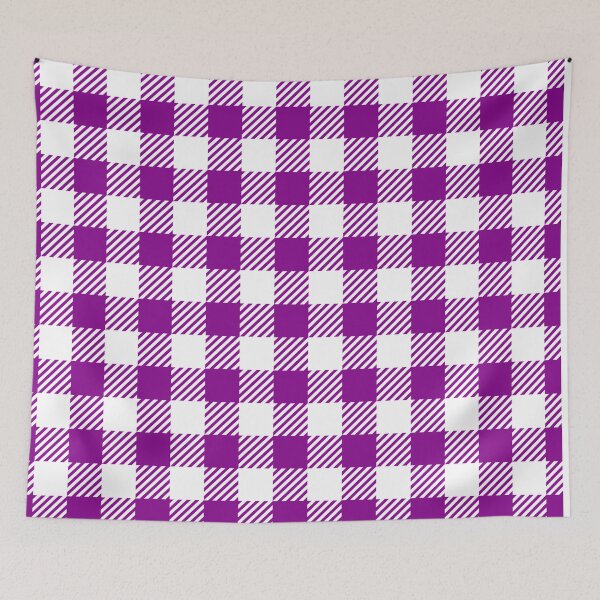 Item preview, Gingham Plaid Purple White designed and sold by AlteredAtelier.