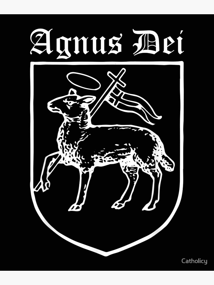 "Agnus Dei Jesus Lamb of God Traditional Latin Mass Catholic" Poster
