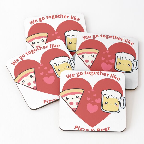 Item preview, Pizza & Beer Valentines Anniversary designed and sold by shyflamingo.