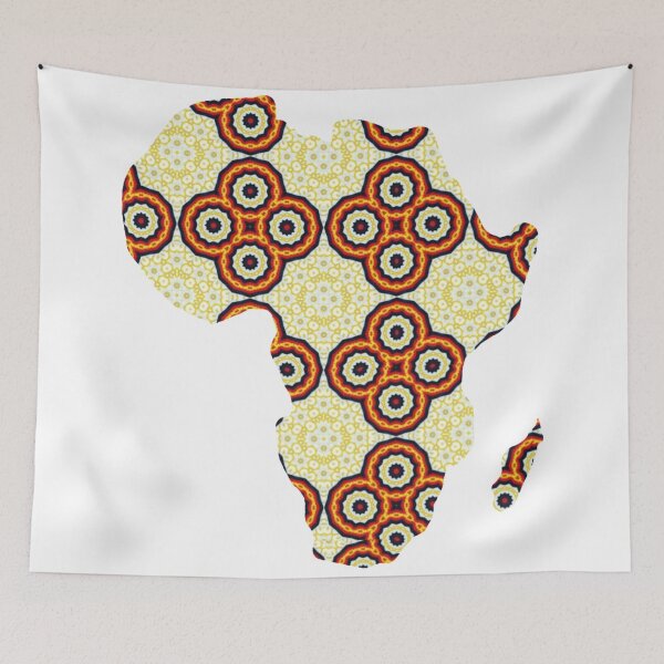 Item preview, African Continent with Ankara Print -  Colorful Patterns. designed and sold by NaniniDesigns.