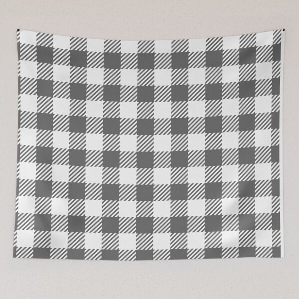 Item preview, Gingham Plaid Gray White designed and sold by AlteredAtelier.
