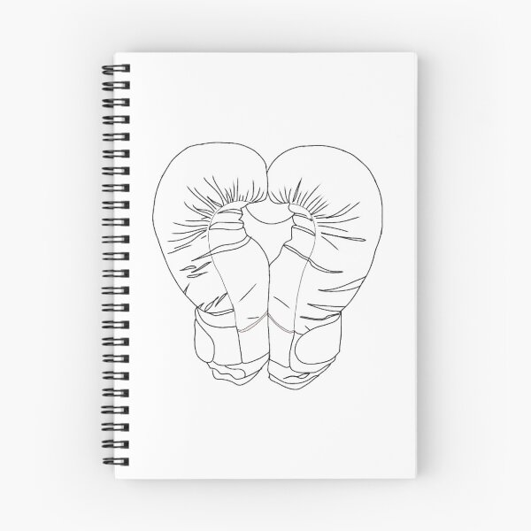 Item preview, Black Boxing Gloves Line Art such as Heart - Pair of Boxing Gloves designed and sold by Mrs-PenLine.