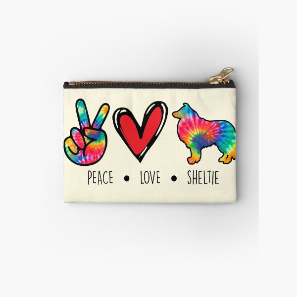Item preview, Sheltie Tie  Dye Peace Love Dog Mom  designed and sold by rafaeltto.