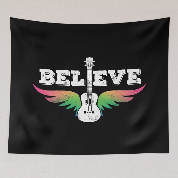 Item preview, Believe Colorful Ukulele Wings Ukulele designed and sold by nightsworthy.
