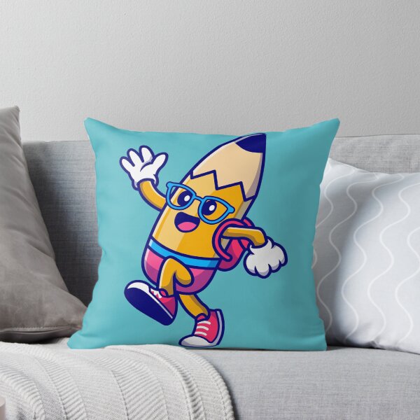 Item preview, Cute pencil waving hand cartoon icon designed and sold by bhavdip.